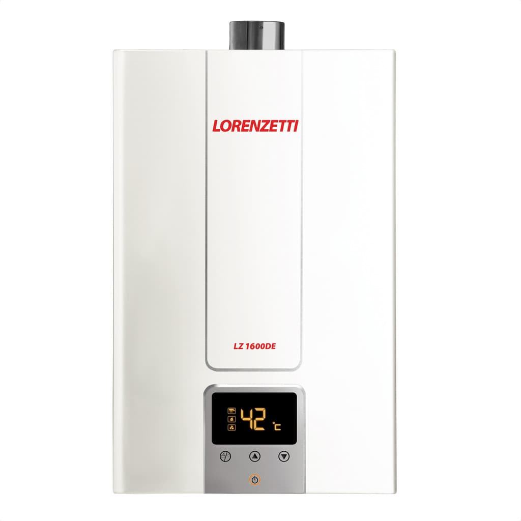 Aquecedor de agua a gás elétrico Lorenzetti lz1600 15 litros digital Branco
