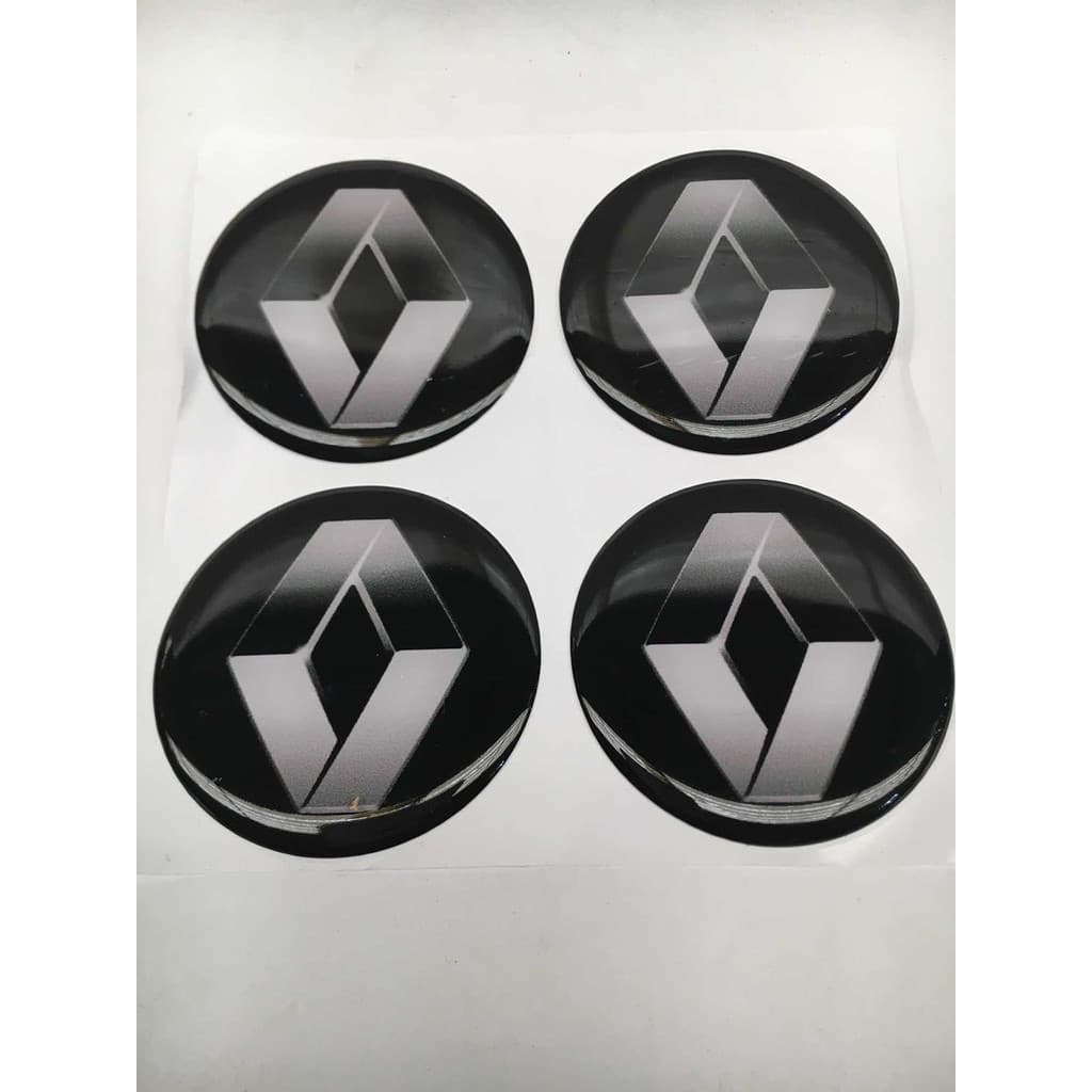 Emblema Para Calota Resinado Adesivo Renault 51mm Jogo 4 Un