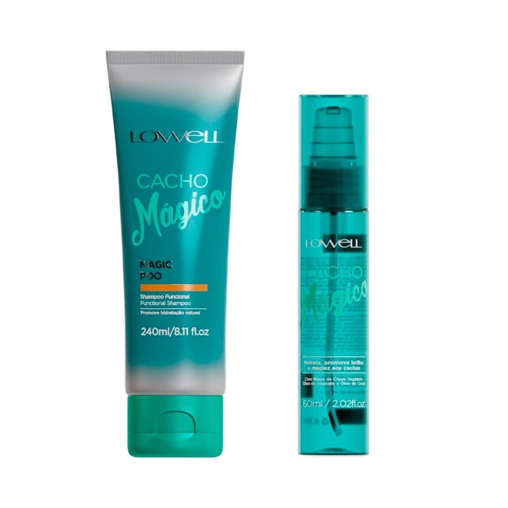 1038LW-Kit4 Cacho Mágico Funcional Shampoo240+Magic oil60ml - LOWELL