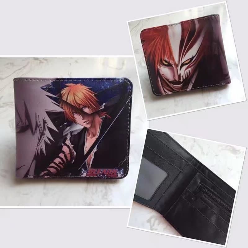 Carteira masculina MBXU Carteira masculina porta cartão Death Cartoon Kurosaki Ichigo rosto quebrado carteira de present