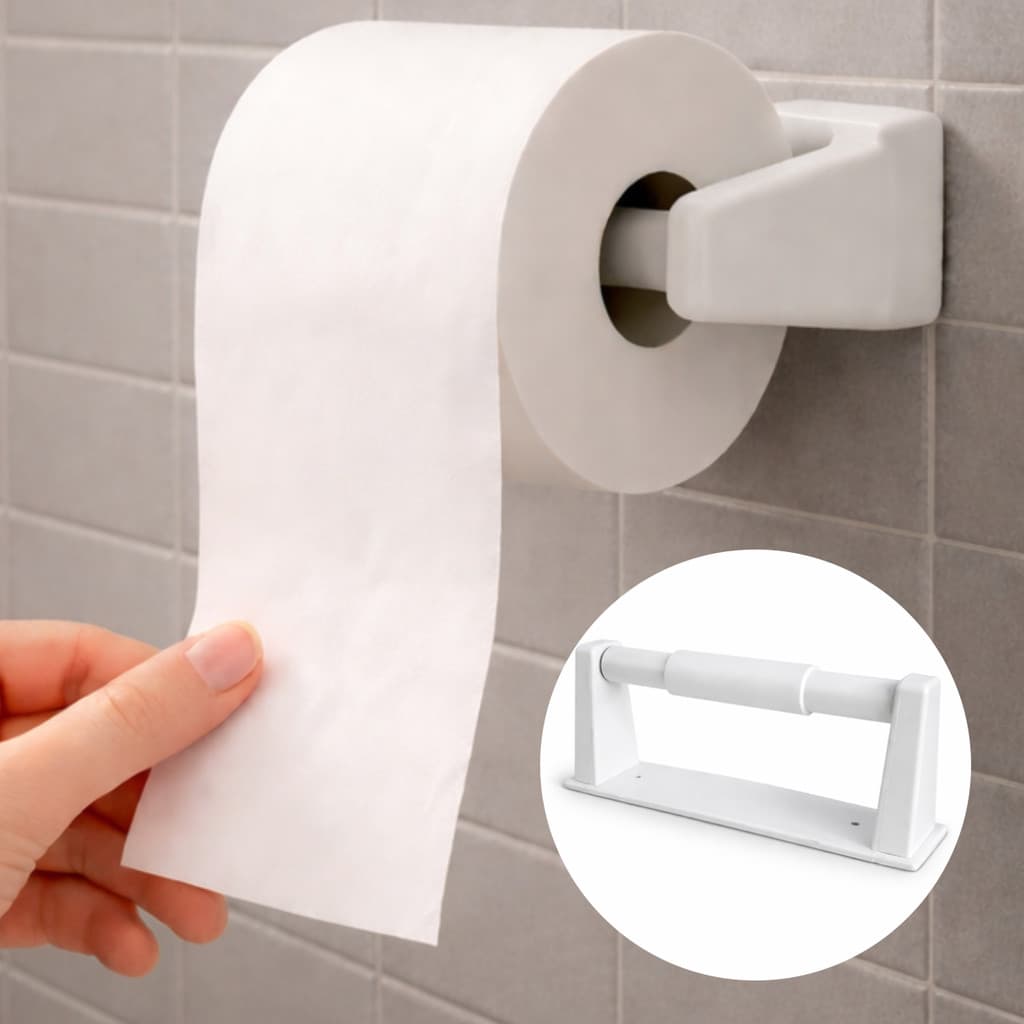 Porta Papel Higiênico Suporte Parede Banheiro Kit 1 ou 2
