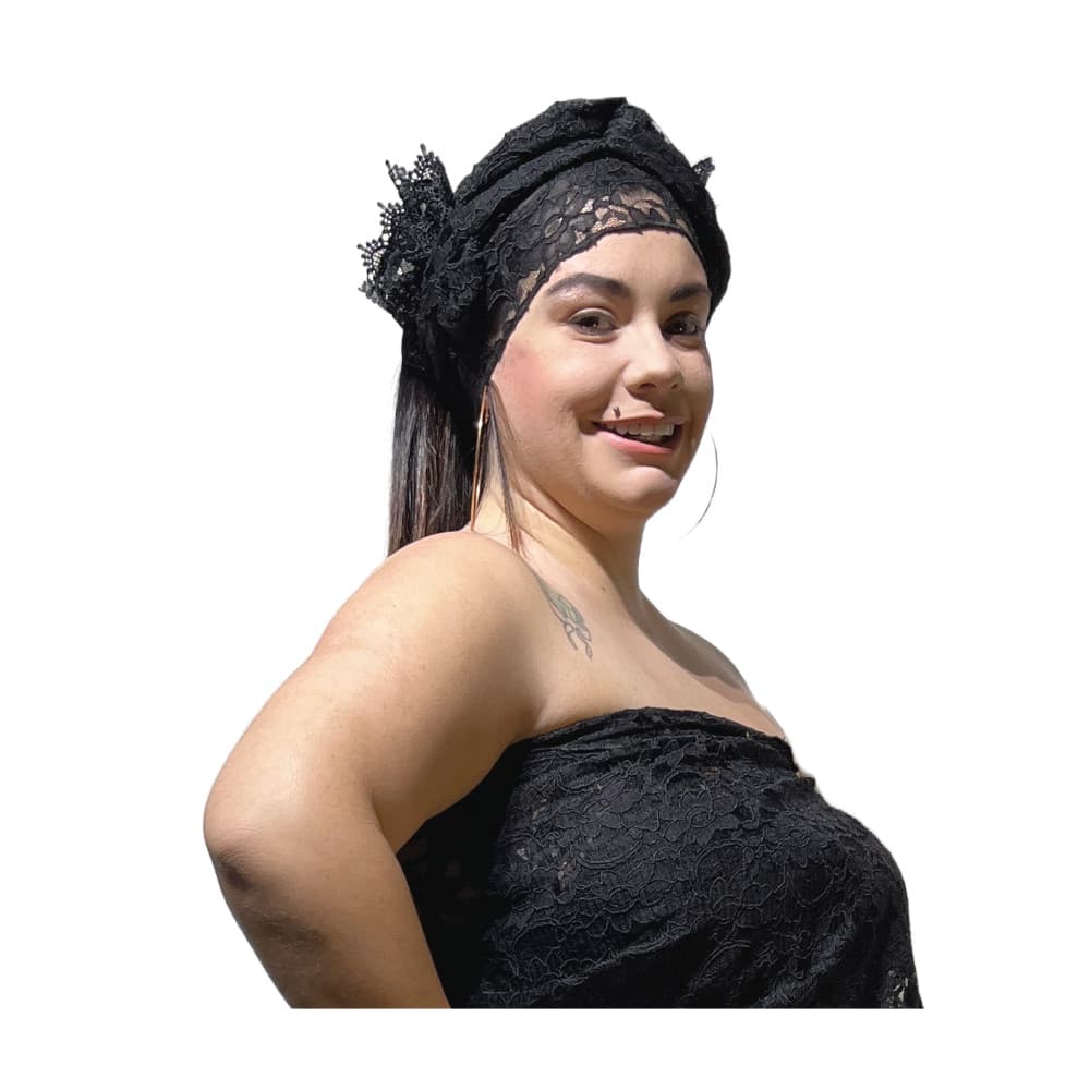 Pano De Cabeça Renda Em Renda Umbanda e Candomblé
