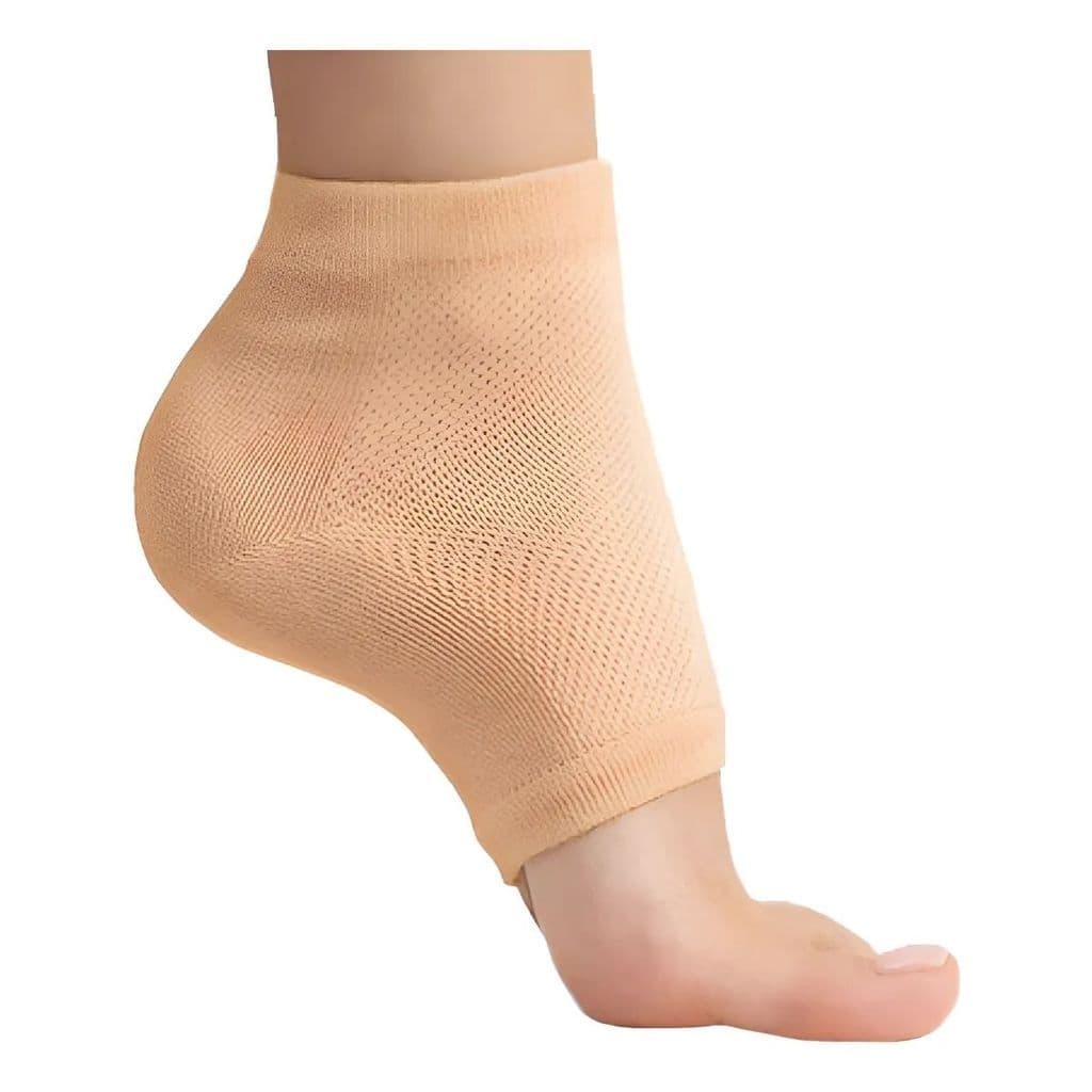 Meia Tornozeleira Para Calcanhar Silicone Dor Rachadura