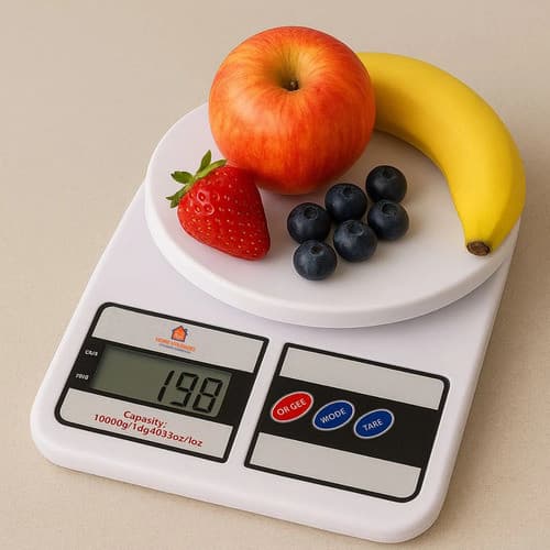 Balança Digital Cozinha Compacta 1kg Alta Precisão Branco 1 Kg