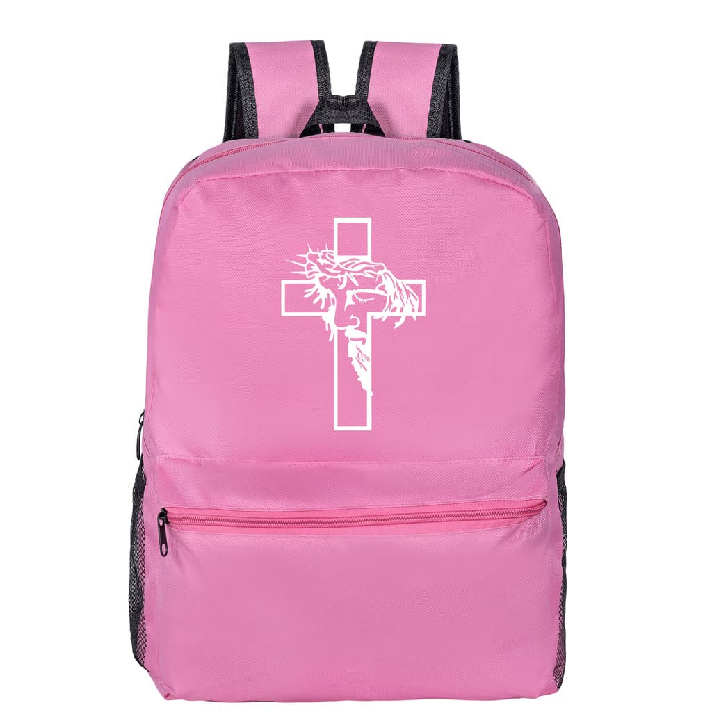Mochila Cristã Casual Cruz e Jesus Cristo Fé e Estilo no Dia a Dia Moda Evangélica