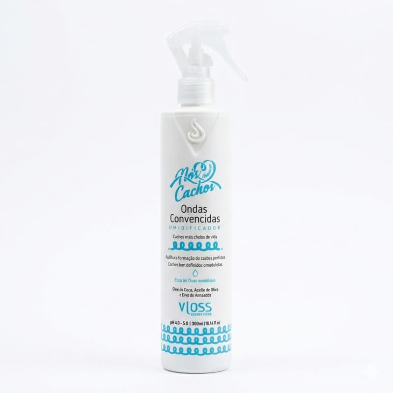 Umidificador de Cachos Vloss Ondas Convencidas 300ml - Tira o Frizz e Define Rápido