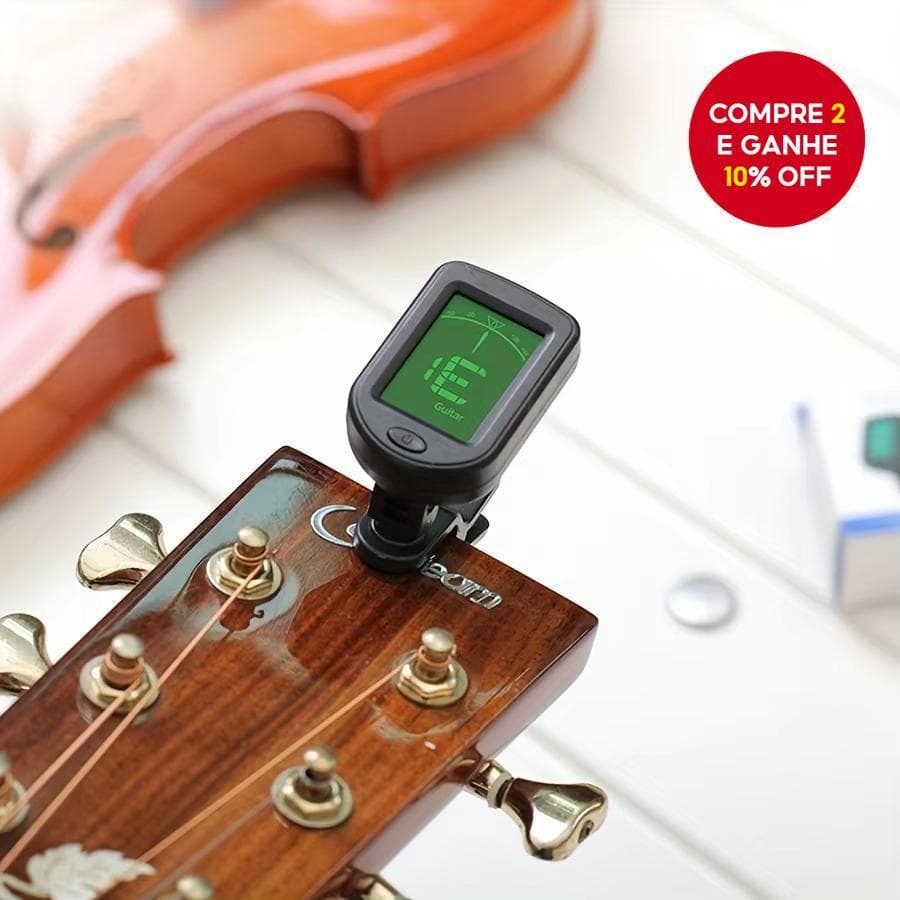 Miwayer Afinador Digital com Presilha e Alimentado por Bateria – Afinador Rotativo para Violão, Ukulele, Violino e
