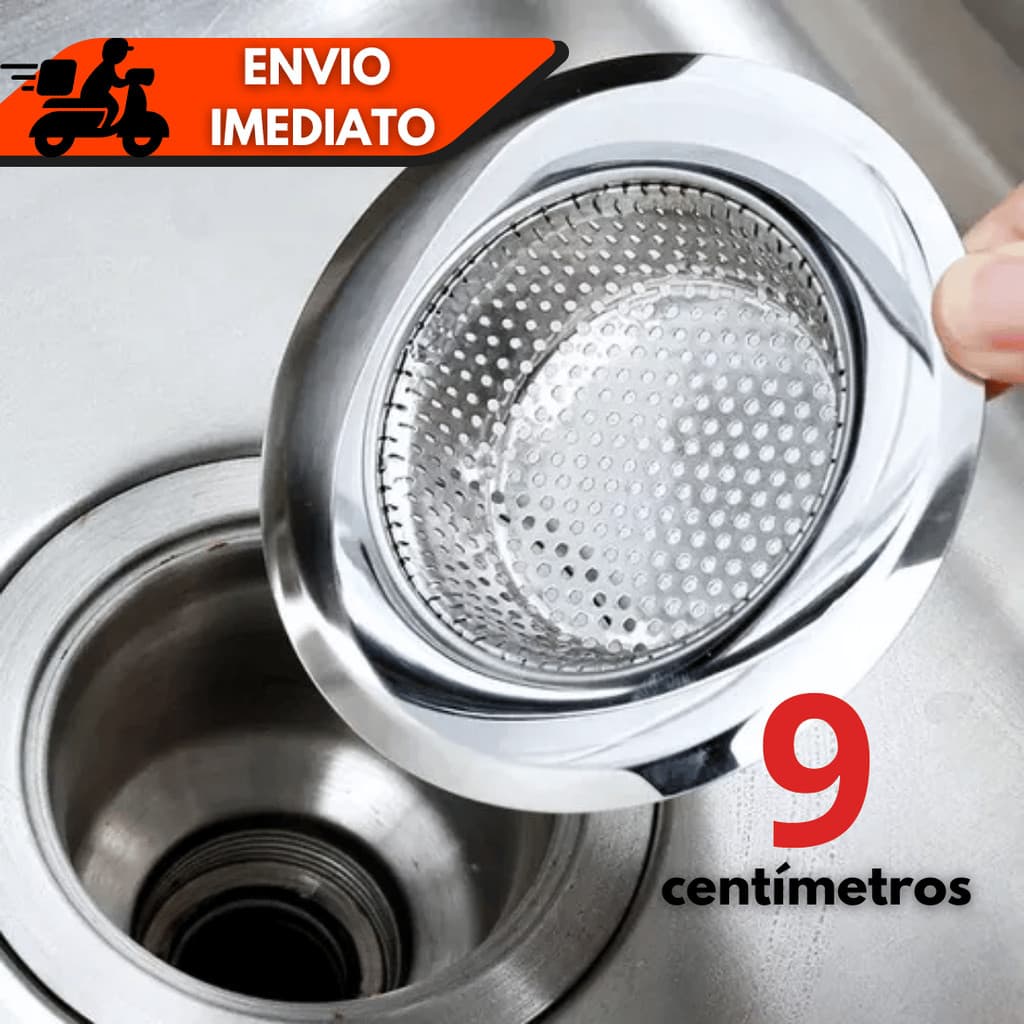 Kit 1/2/3 Ralos Inox 9cm Protetor de Pia Filtro Cozinha Cuba Aço Inoxidável