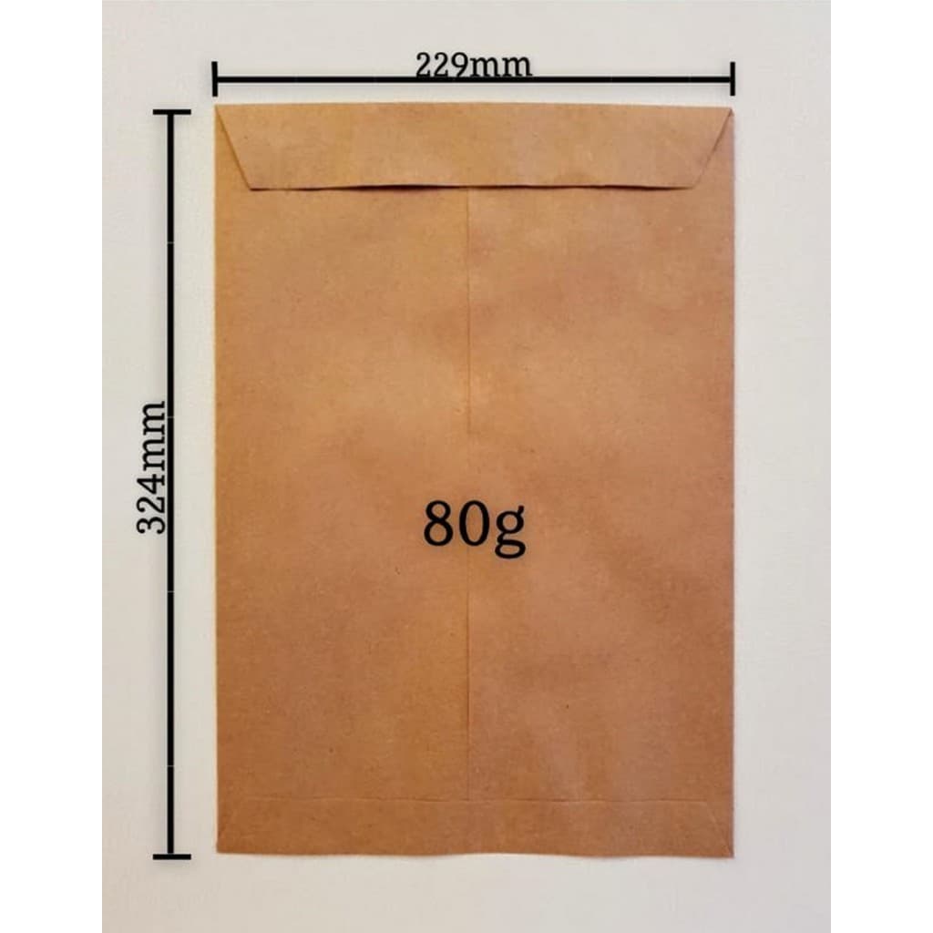 50 UNID - Envelope A4 KRAFT Pardo Natural 229X324 MM 80GR