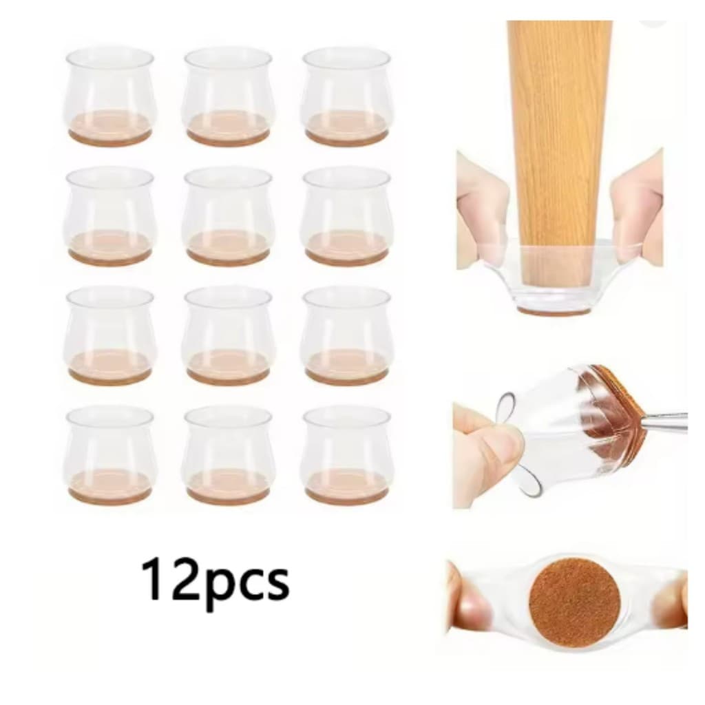 12 un Protetores para Pés de Móveis Silicone Família