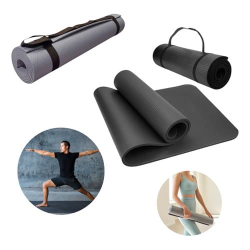 Tapete Yoga Alongamento Pilates Antiderrapante Cores 170x60