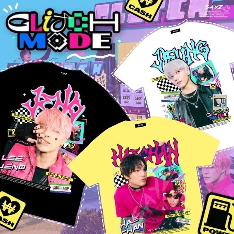 Camisa Camiseta Kaos NCT Dream'Glitch Mode Álbum ver-Haechan Mark Jaemin Jeno Sogang Chenle Renjun