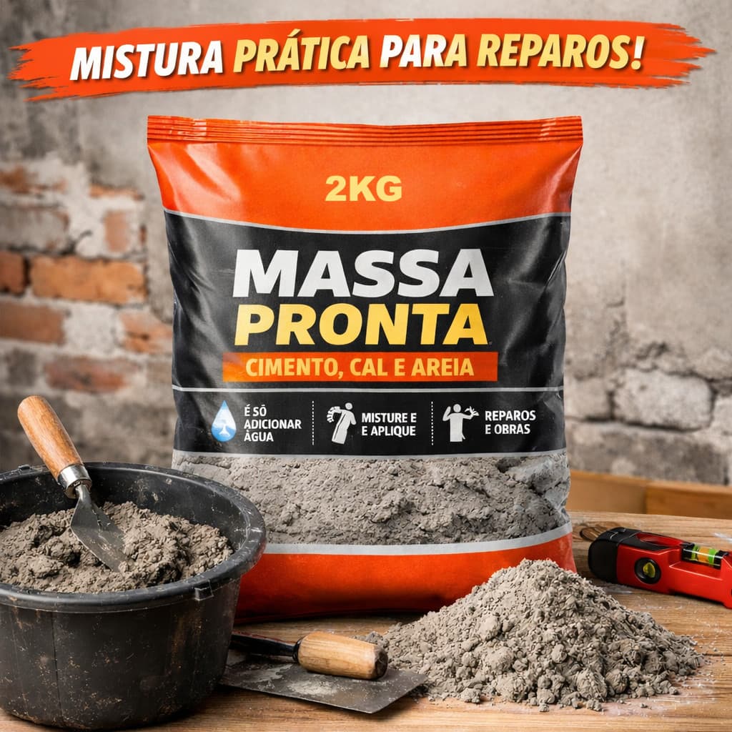 Massa pronta de cimento 2kg pequenos reparos