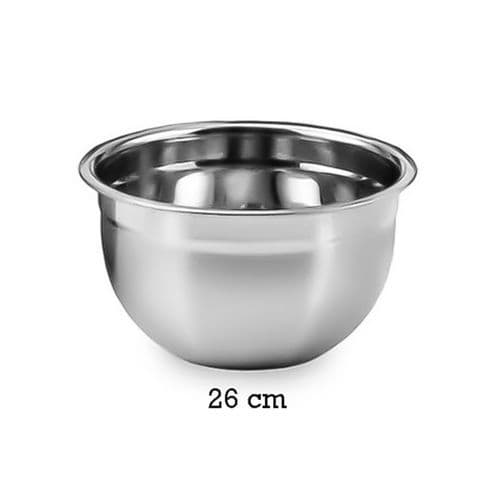 Tigela Inox 26cm Grande Resistente Multiuso Cozinha Profissional Domestica