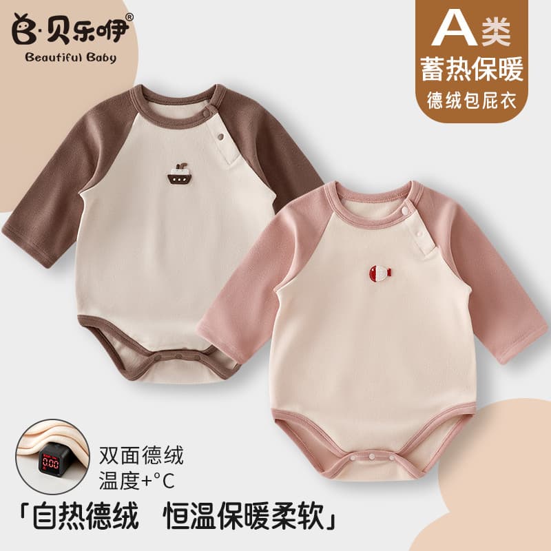 Bebê macacão outono inverno Base alemão veludo bebê triângulo macacão inverno bebê macacão roupas recém-nascidos