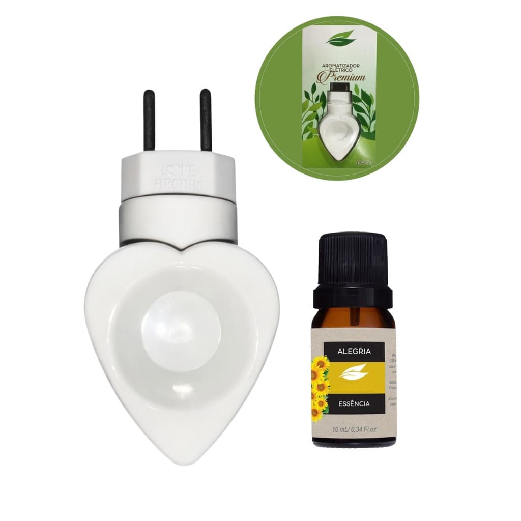 Kit Difusor Gotas Aromatizador Elétrico Bivolt + Essência Aromática