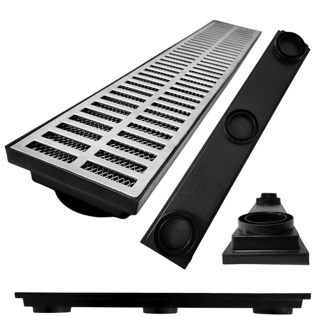 Ralo Apartamento 15x80 Aluminio com Cocho Preto e Tela Anti Insetos