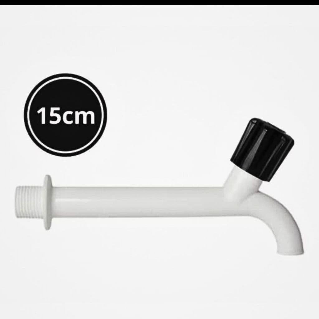 🚚 TORNEIRA DE PLASTICO PARA PIA E TANQUE BRANCA 15CM 1/2 – PRÁTICA, RESISTENTE E COM ENTREGA RÁPIDA!
