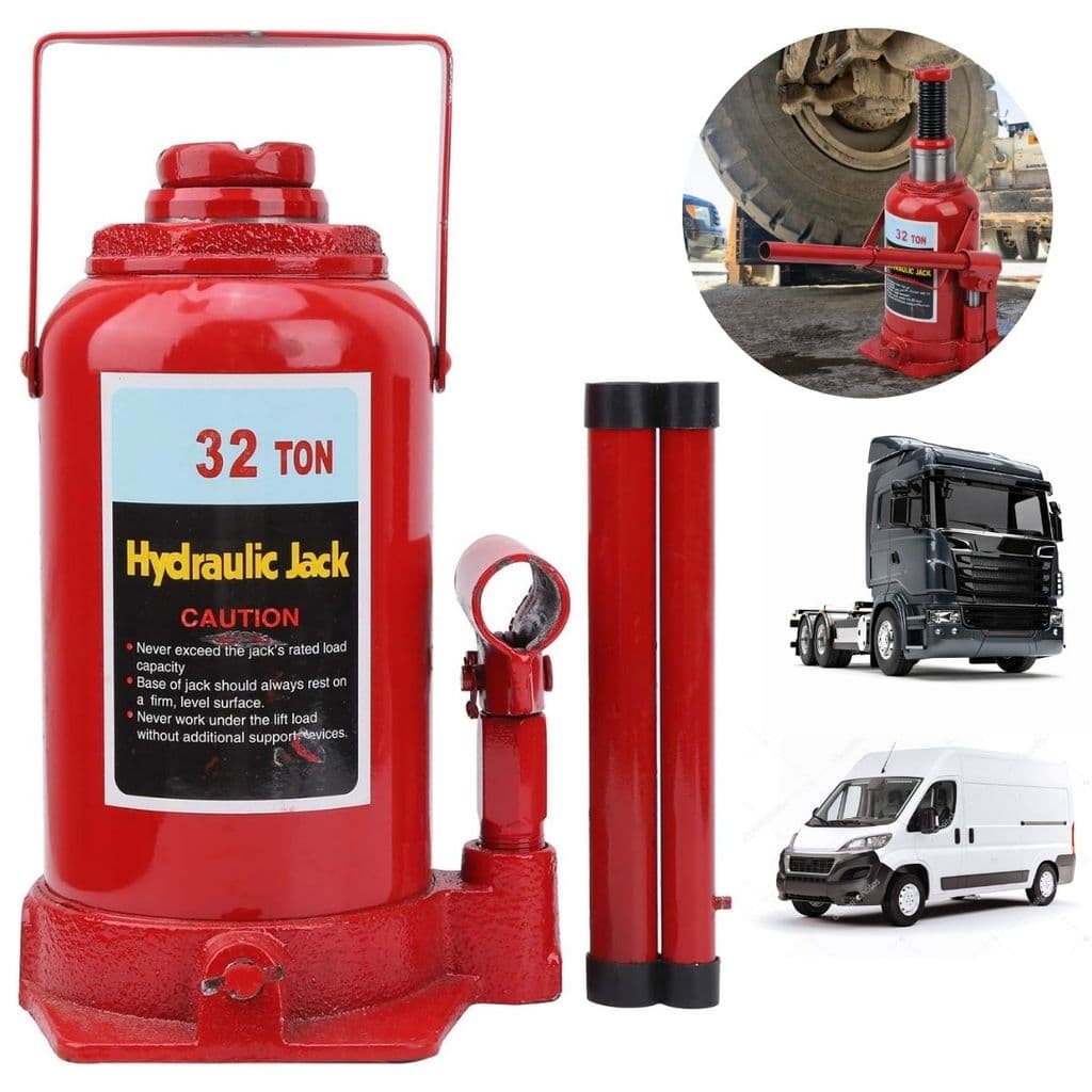 Macaco Hidráulico Manual Tipo Garrafa 32 Toneladas Para Veículos Caminhões Universal ENVIO IMEDIATO