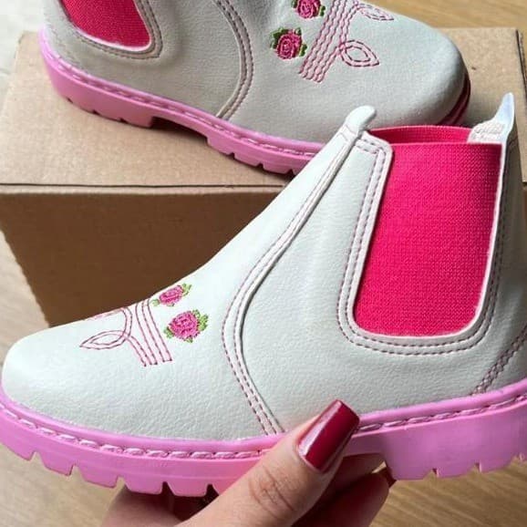Bota Botina Infantil CS Masculina e Feminina Couro Resistente