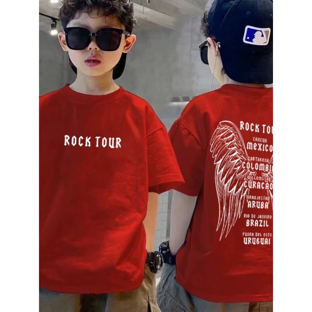 Meninos verão camiseta de manga curta 2025 novo estilo roupas infantis verão em torno do pescoço meninos médio grande cr