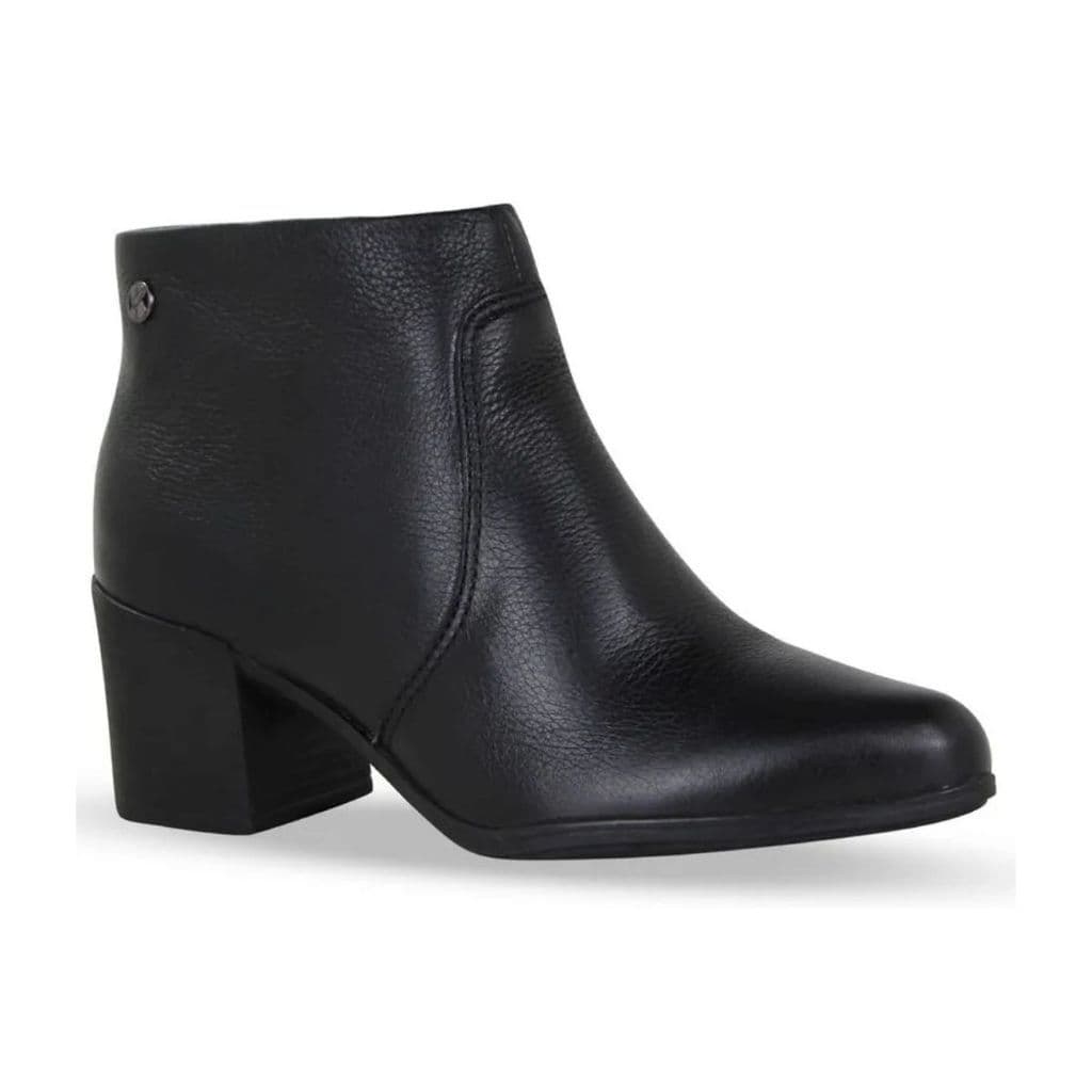 Bota Bottero Feminina Cano Curto Couro Salto Bloco 346901