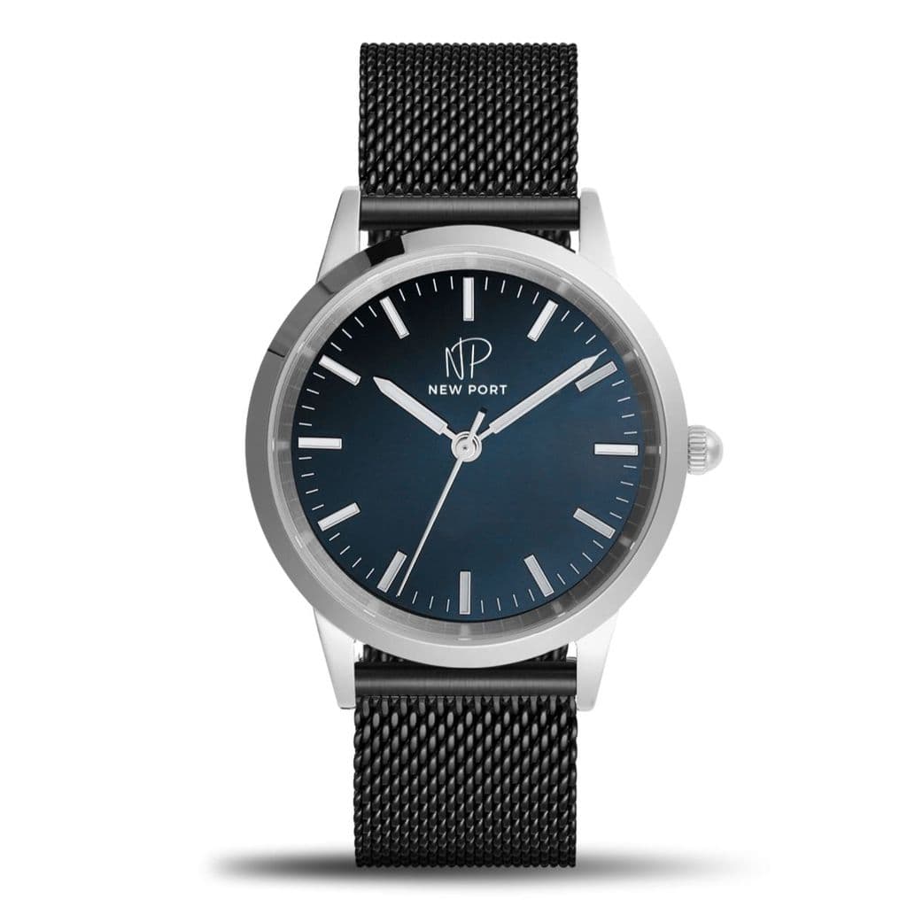 Relógio Masculino Preto Casual Sofisticado Elegante New Port