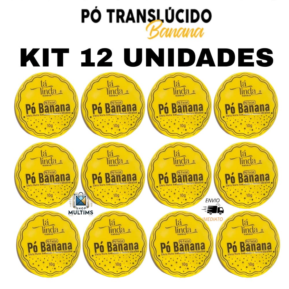 Kit c/ 12 Pó Facial Banana Solto