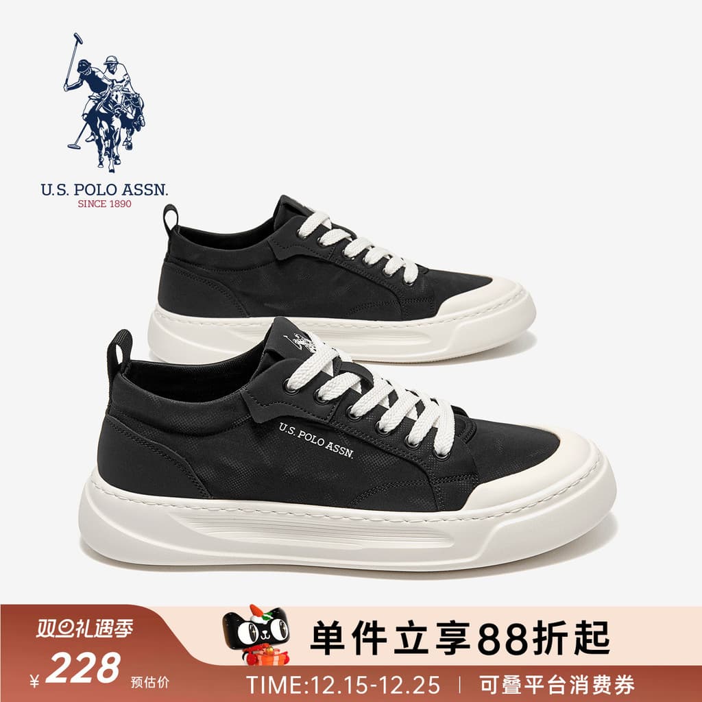 USPA americano Polo Association sapatos de lona genuíno estilo masculino 2025 novo estilo All-Match na moda sapatos de p