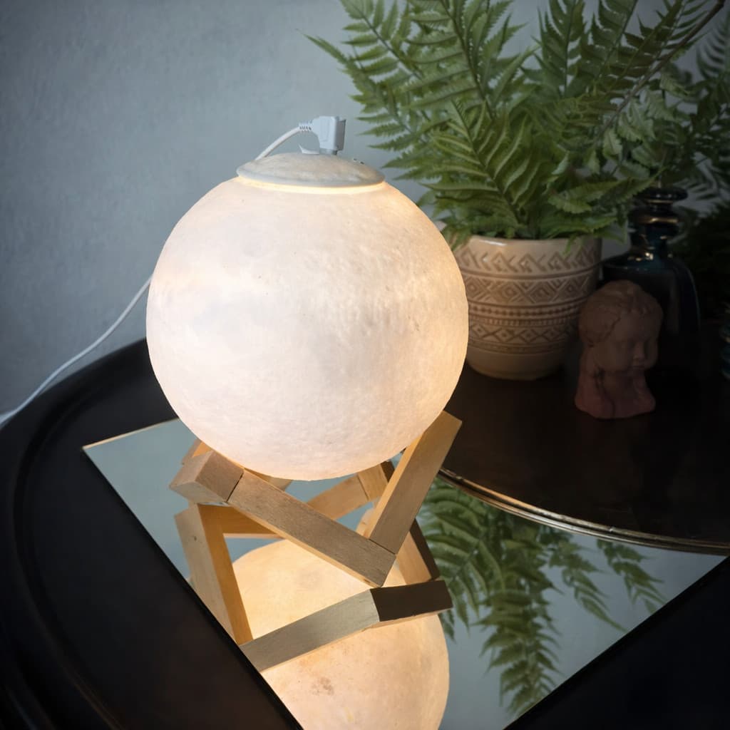 Difusor Aroma Umidificador Luminaria Lua 3D Abajur LED Decoracao de Quarto Sala Ambiente USB