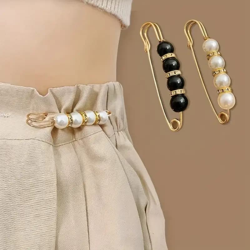 KIT 2  Conjunto De Treinador De Cintura De  Peças Ajustável Pérola Decoração Antiderrapante Clipe Cincher Para Mulheres