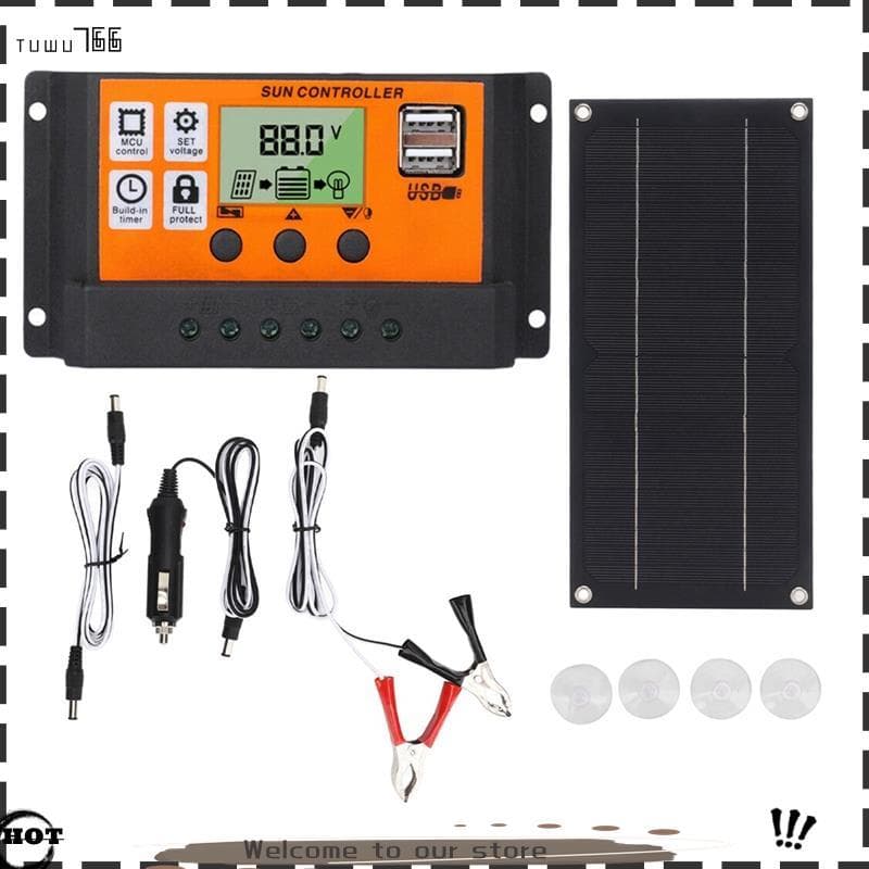 Kit De Painel Solar De 600 W Com Controlador De Carga 100A 18 V Carregamento Para Sistema De Reboque De Barco De Acampam