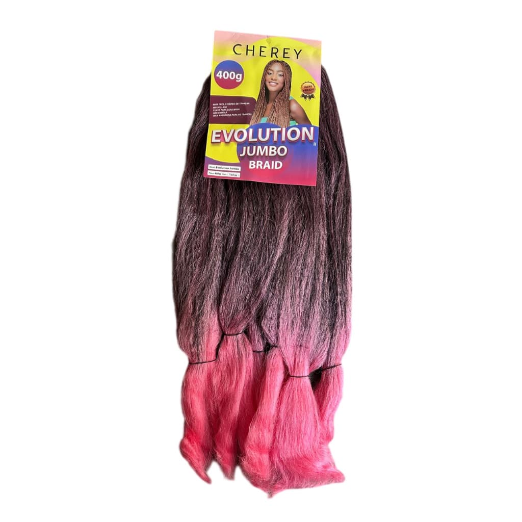 Jumbo 400 Gramas Cor T1B/Pink Preto Com Rosa Para Tranças Twist,Tranças Nagô entre outras