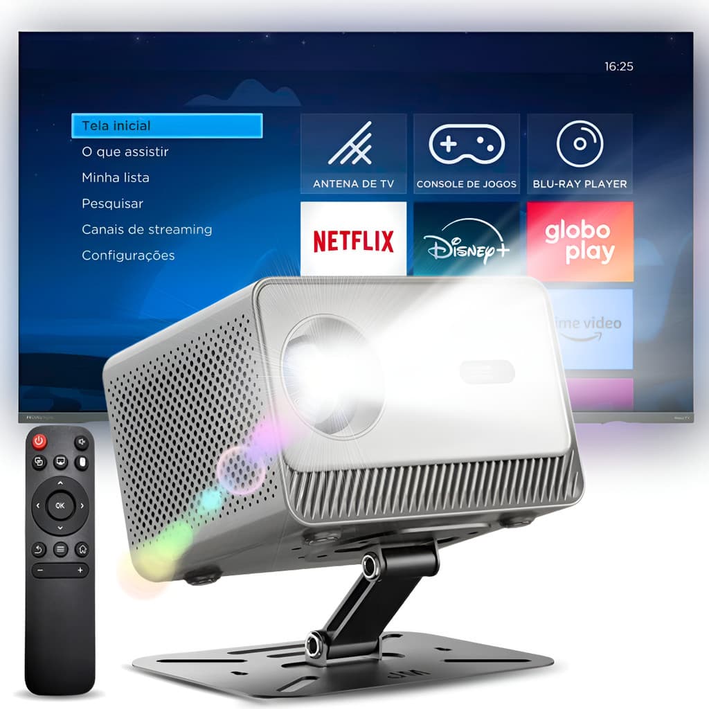 Mini Projetor Portátil M10 4K Full HD Android Wifi Bluetooth 200 Lumens Pronta Entrega
