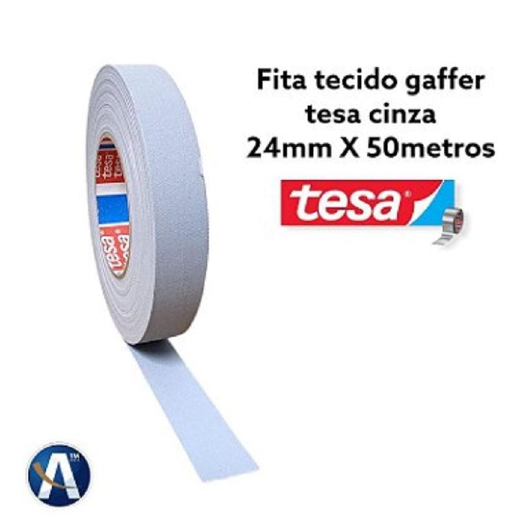 Fita Tecido Gaffer Tape Cinza 24mmX50m Tesa