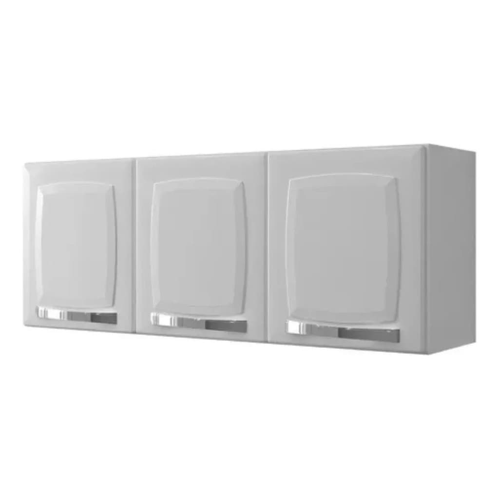 Armário de Cozinha Aéreo Itatiaia 3 Portas Rose Branco Neve