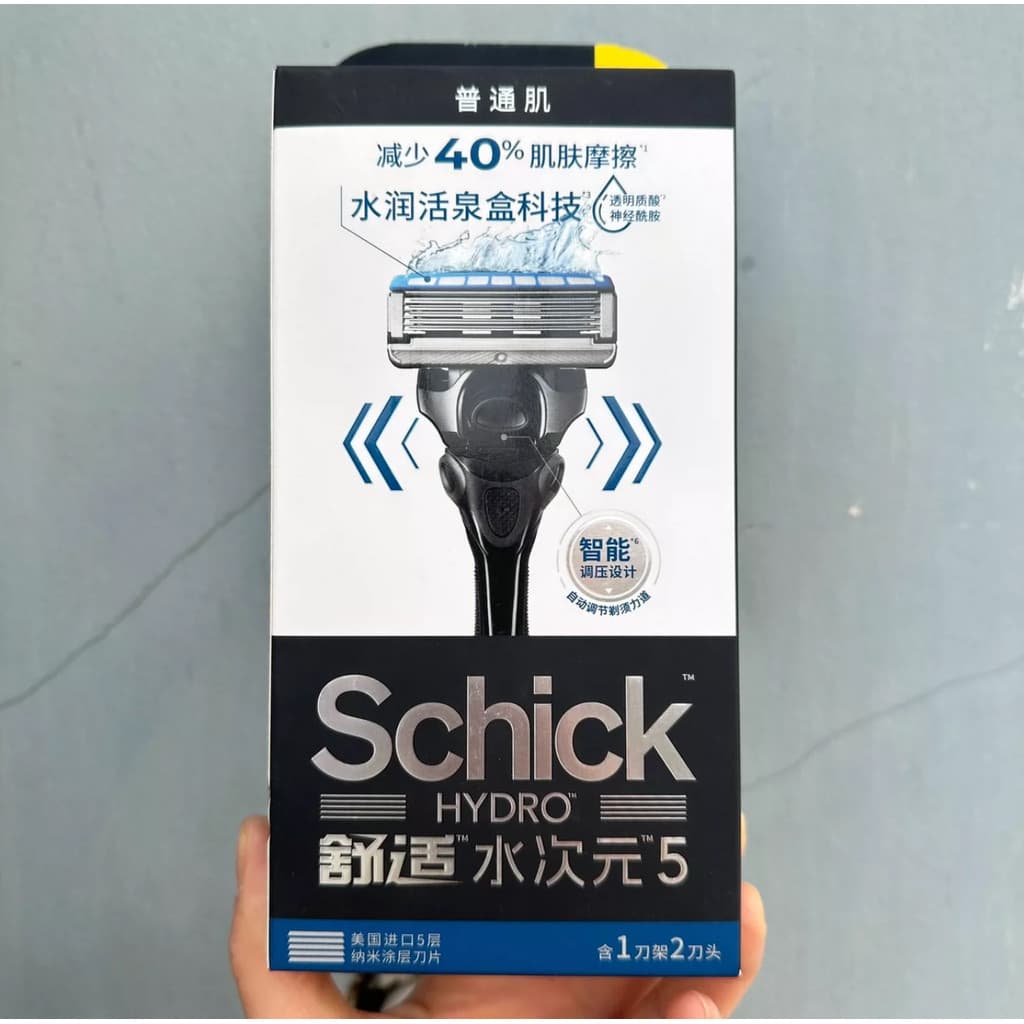 Schick/Confortável Dimensão da Água 5 Navalha Reguladora de Pressão Inteligente-Acne Pele/Tipo de Pele Sensível (1 Supor