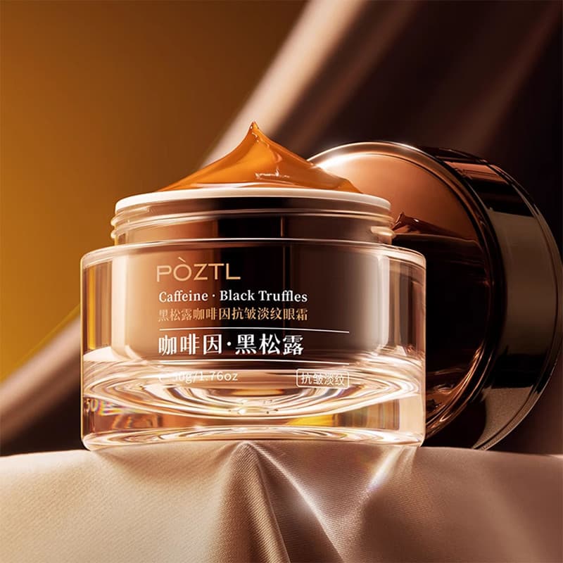 POZTL preto trufa cafeína creme para os olhos desbotamento linhas finas levantamento Anti-rugas endurecimento masculino