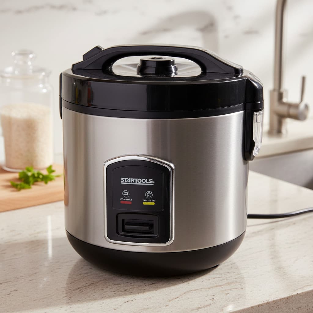 Panela De Arroz Elétrica 1,3L Com Cozimento A Vapor 220V Multifuncional Visor De Vidro Cozinha Prática