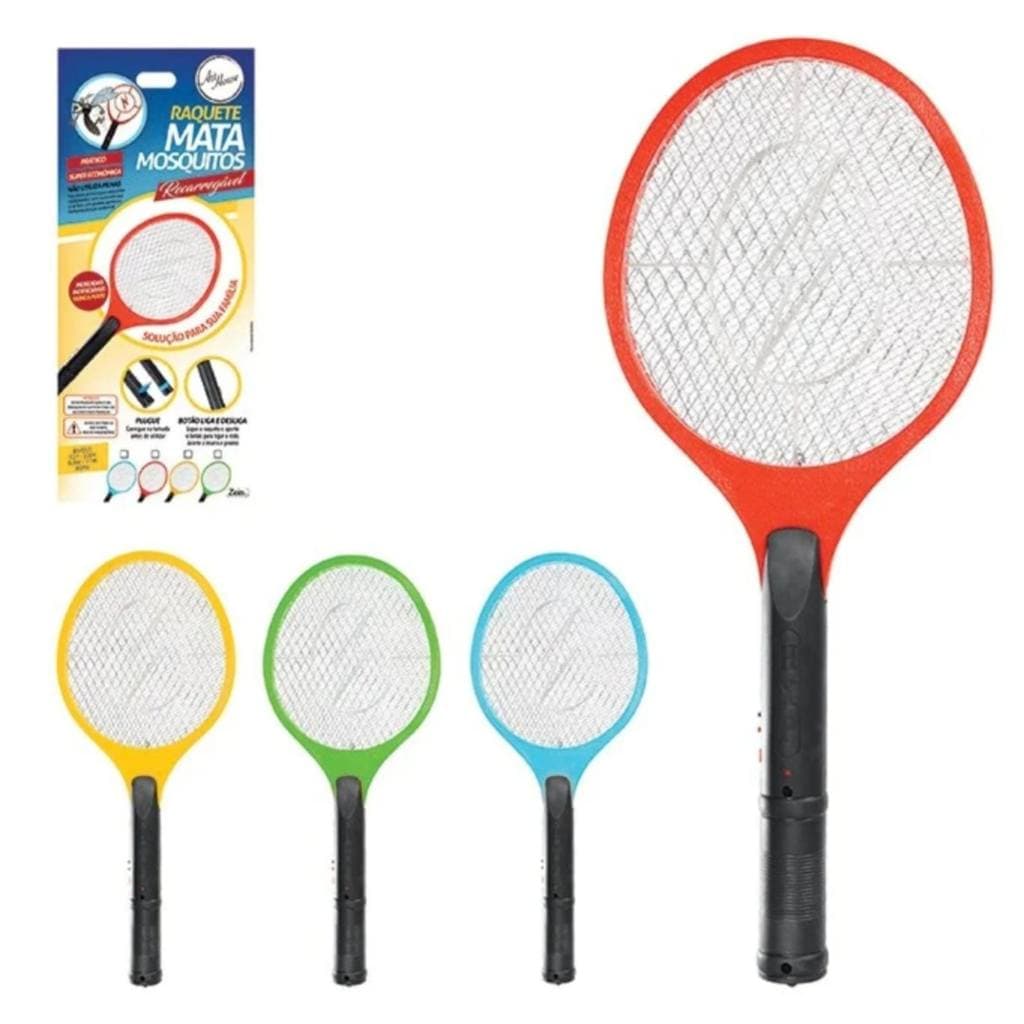 Raquete Eletrica Mata Mosca Mosquito Pernilongos BIVOLT