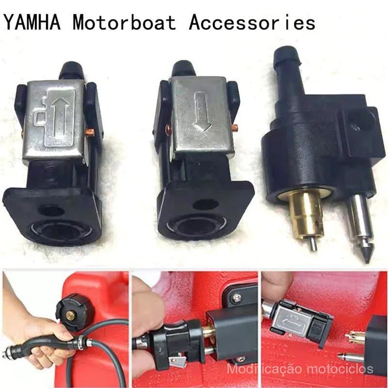 1 Conjunto 1/4 ″ 6mm Macho & 5/16 ″ 8mm Para Acessórios de Motor de Popa Yamaha Adaptador de Mangueira de Combustível Fe