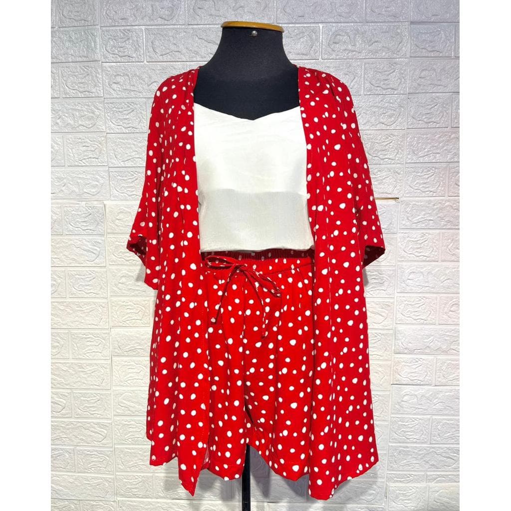 Conjunto Kimono e Short Viscolinho Estampado 313