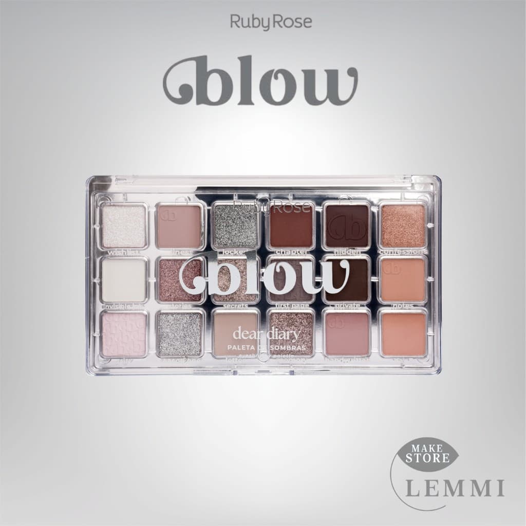 Paleta de Sombras Dear Diary linha Blow - Ruby Rose