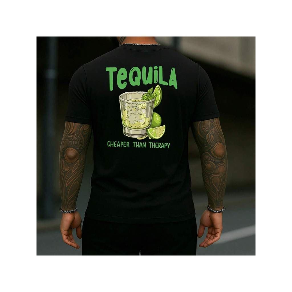 Camiseta Streetwear Estampada Tequila Drink Vibes masculina Estilosa 100% algodão Leve Confortável Street