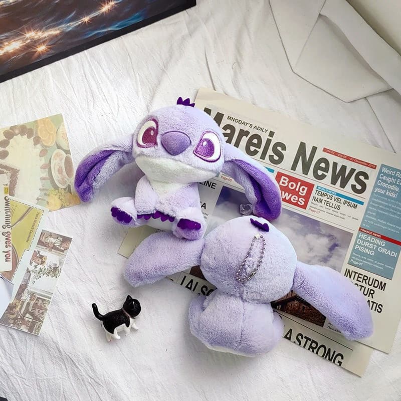14cm Disney Lilo & Stitch Pingente De Pelúcia Valentine Fofo Pixar Macio Bonecas Stich Moda Bolsa Casal Ornamento Carro