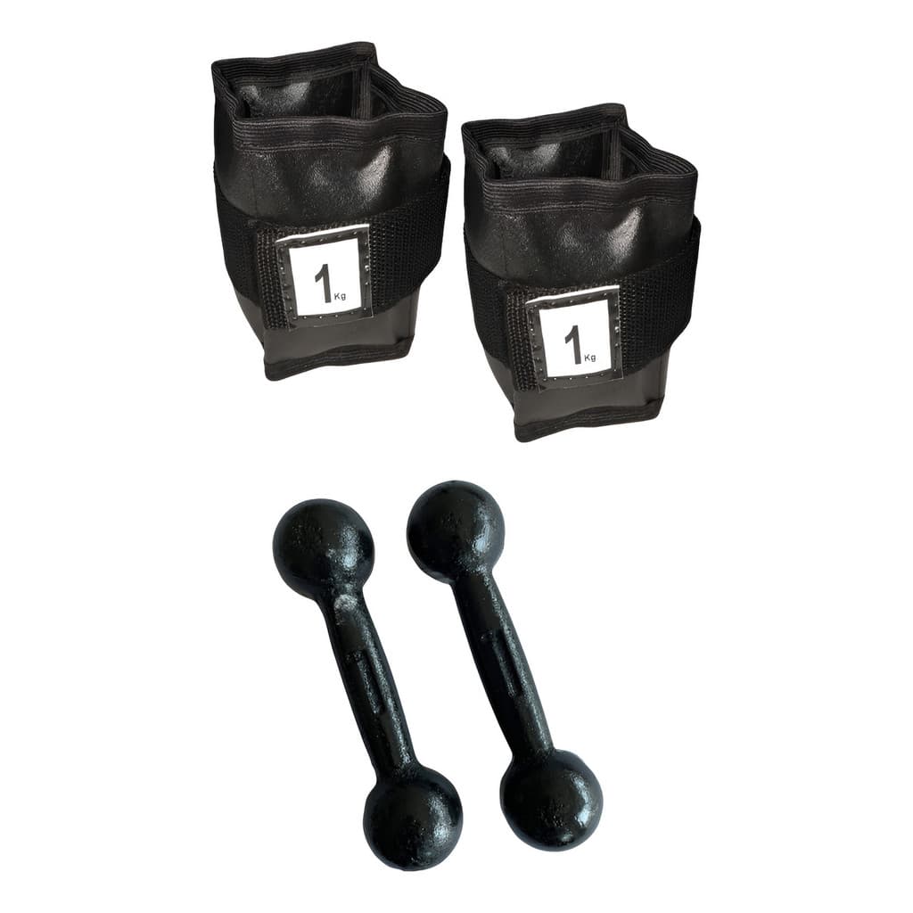 Halteres 1kg Ferro Par , Tornozeleira De 1kg Par