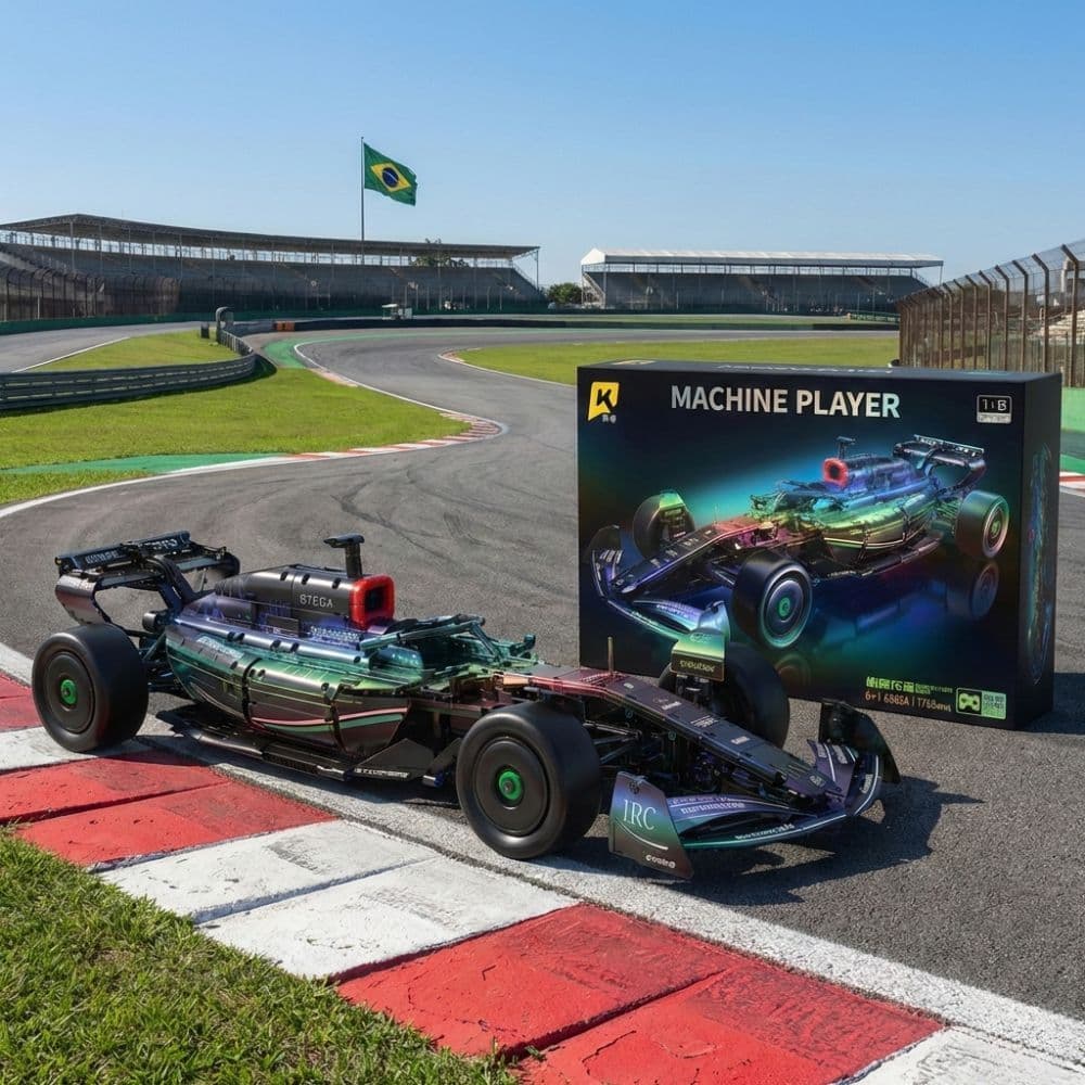 Formula 1 Tipo LEGO Mercedes Escala 1/8 com 1764 peças 68 cm Bloco de Montar Ótimo Preço
