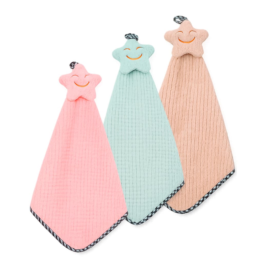 Kit 3 Paninho Babador Naninha  Infantil Estrelinha Criança Berço Bico Aconchego Bebê Toalha Multiuso