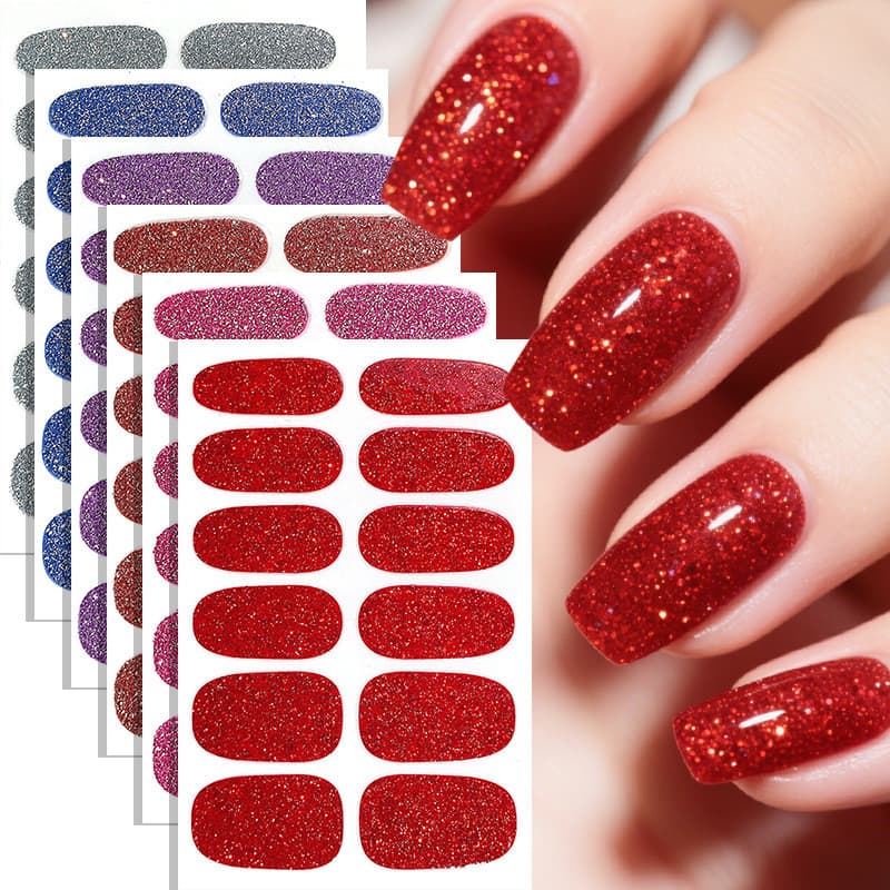 3 unidades Adesivos de unhas adesivos completos cebola em pó Manicure meninas adesivos de unhas à prova dwaterp