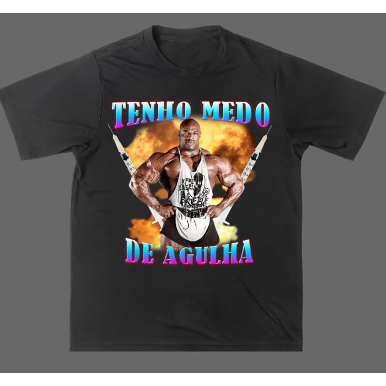 Camiseta Academia Camisa - Tenho Medo de Agulha